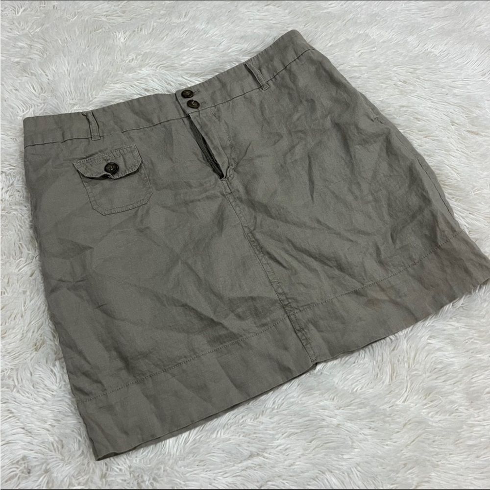 Cynthia rowley‎ khaki linen skirt 12